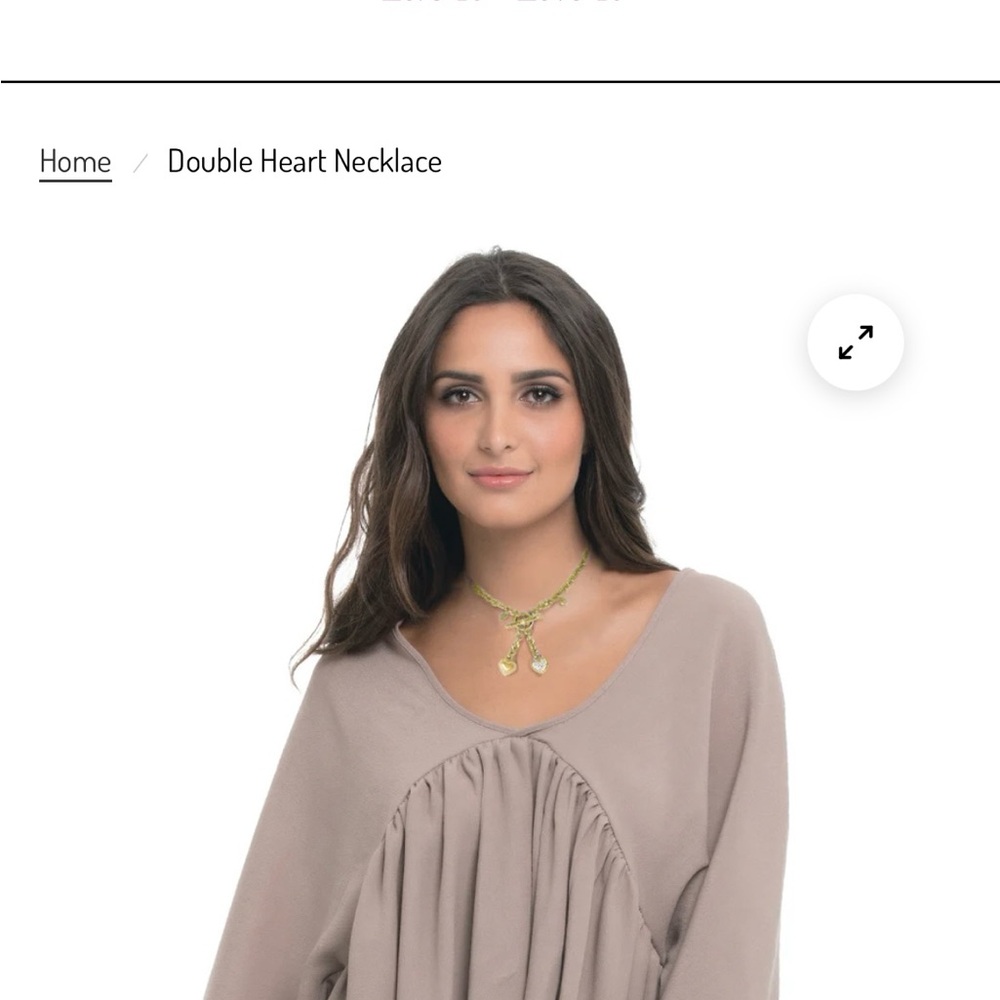 π LAUREN G ADAMS GOLD DOUBLE HEART NECKLACE! - Picture 11 of 11